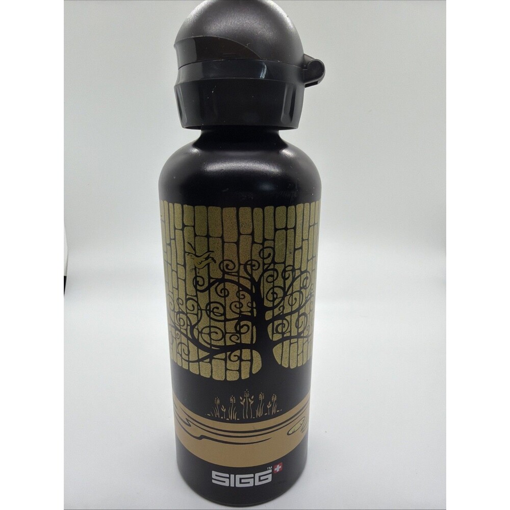 Vintage SIGG Aluminum Water Bottle - Tree of Life Artistic Motif -